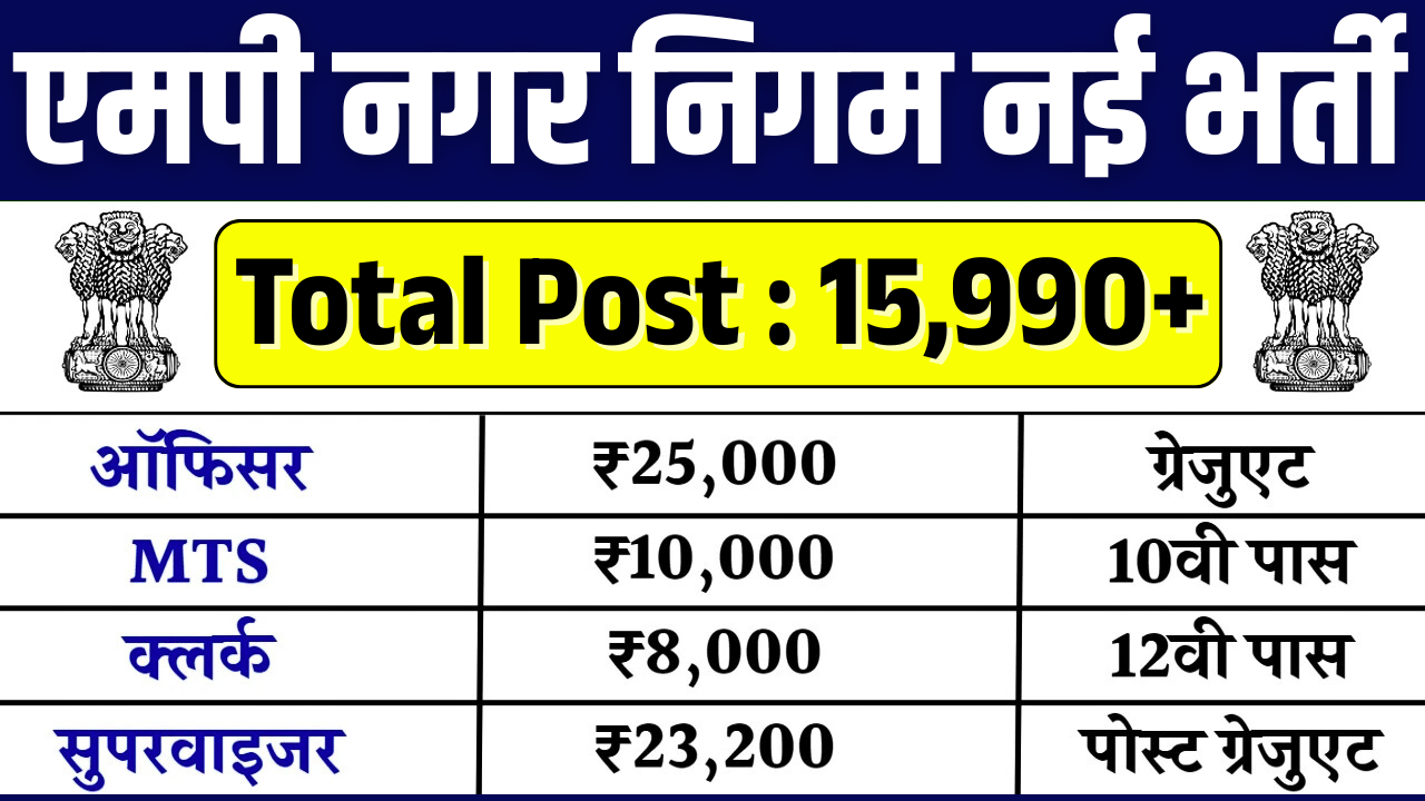 MP Nagar Nigam Bharti 2025