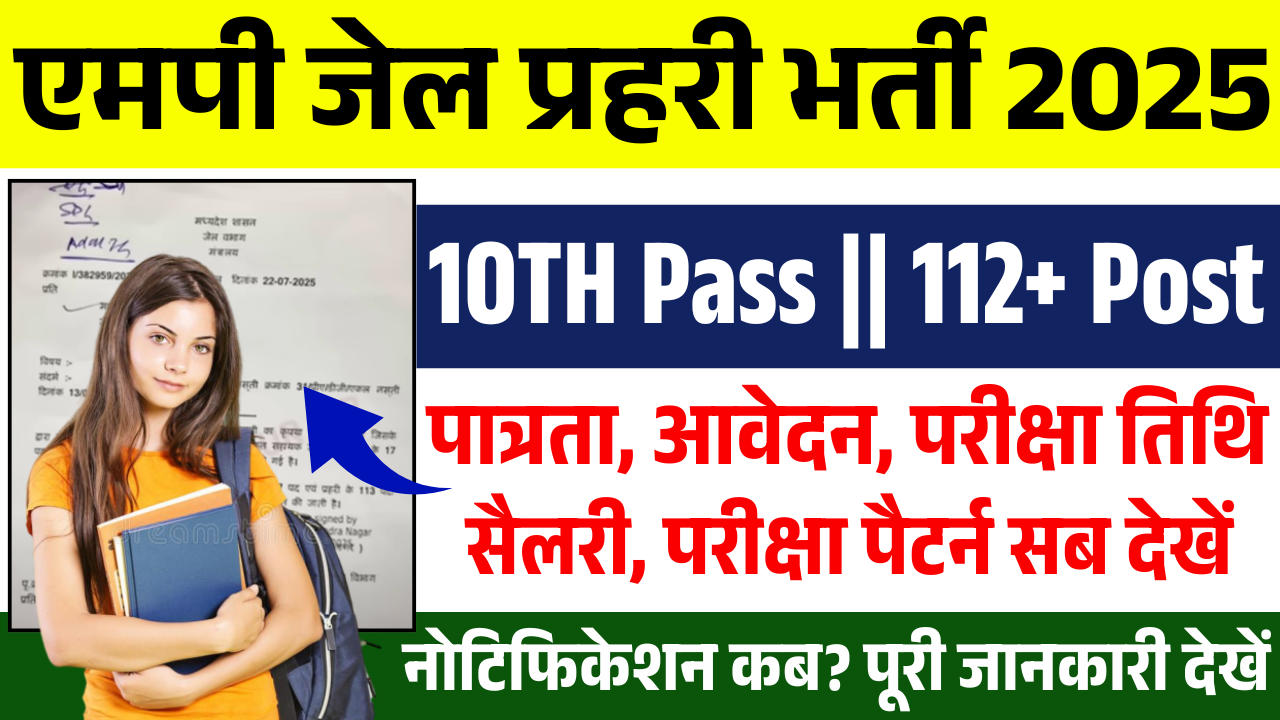 MP Jail Prahari Bharti 2025