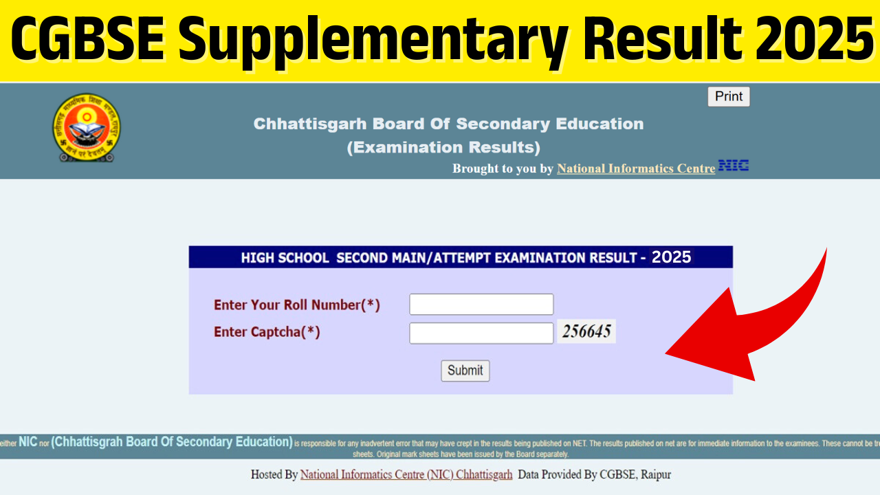 CG Board Supplementary Result 2025