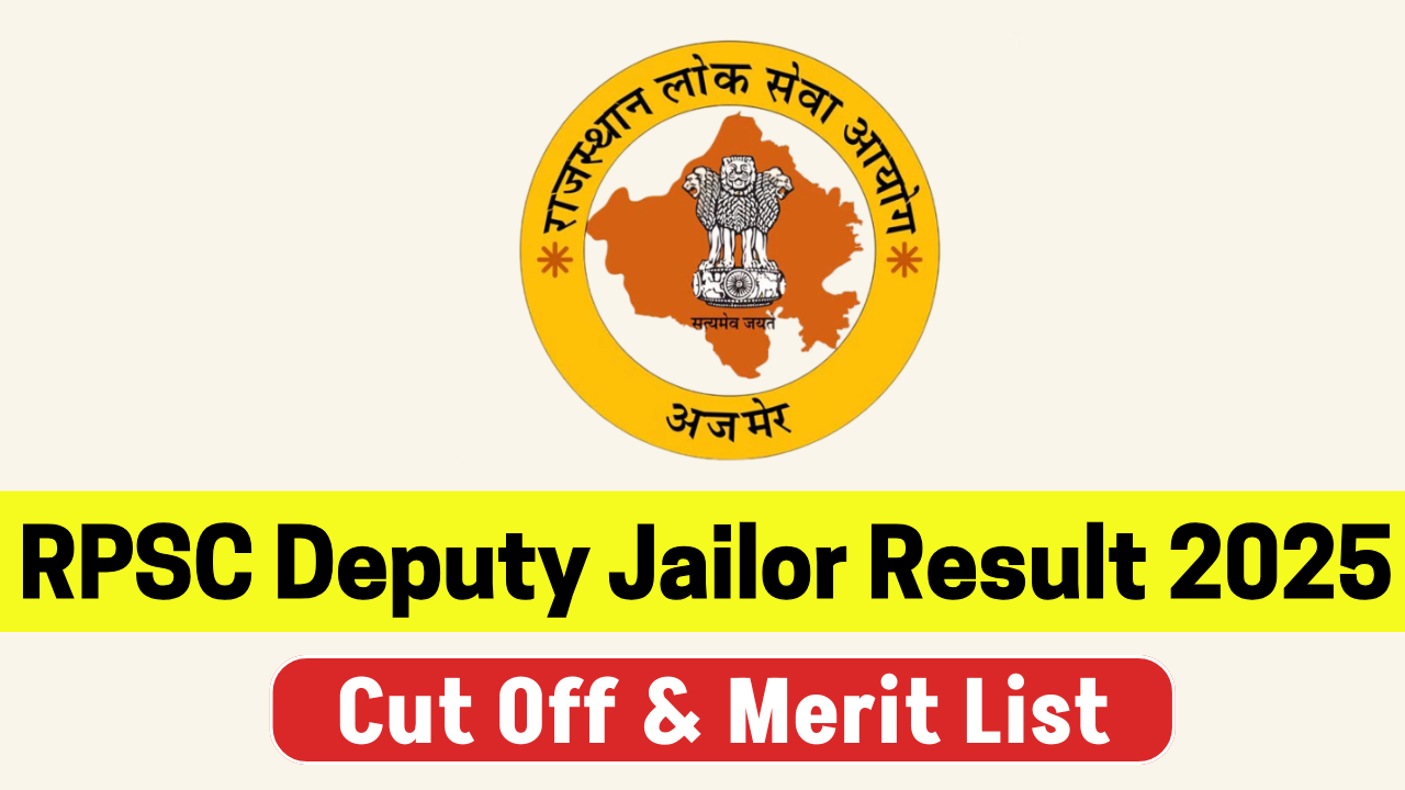 RPSC Deputy Jailor Result 2025
